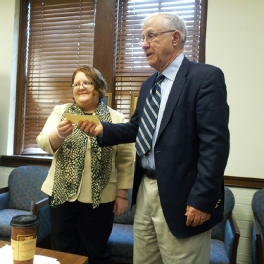 Amy Schindler and Mr. Martin